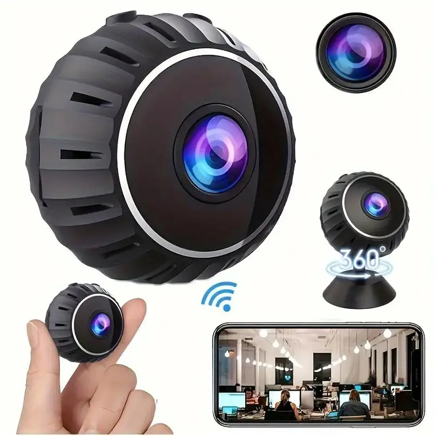 Smart Home Camera, Wireless WiFi Monitoring, Abs Material, Rechargeable Lithium Polymer Battery, Remote Viewing Via APP, Office & Indoor Use, Home Cameras Indoor, Home Security Camera
