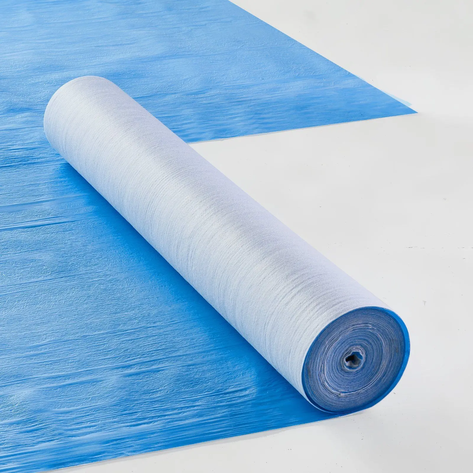 VEVOR Anti-Slip Base Carpet Protection Film, 40" x 84' Floor Shield with Tear-Off Edge, Easy-to-Cut, Simple Installation, Fiber Fabric Car Mat Cover for Construction & Renovation, Blue