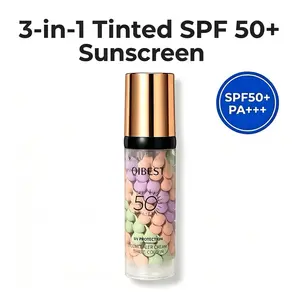 【Buy 2 Get 1 Free 】SPF50 PA+++ 3-in-1 Sunscreen Primer, Hydrating Concealer Waterproof Long Lasting Makeup Moisturizing Moisturizer Hydrate Foundation Cosmetic