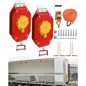 Cargo Strap Positioning & Retracting System Fit for Box  & Curtain-Side ,Retractable Ratchet Straps, Cargo Strapping//Securing Cargo from the Ground//Automatic Retraction