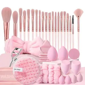 40 or 20 Pcs Makeup Tool Set with Box - Soft Bristles for Perfect Blending, Gift Packaging, Complete Makeup Set for Teens/Adults