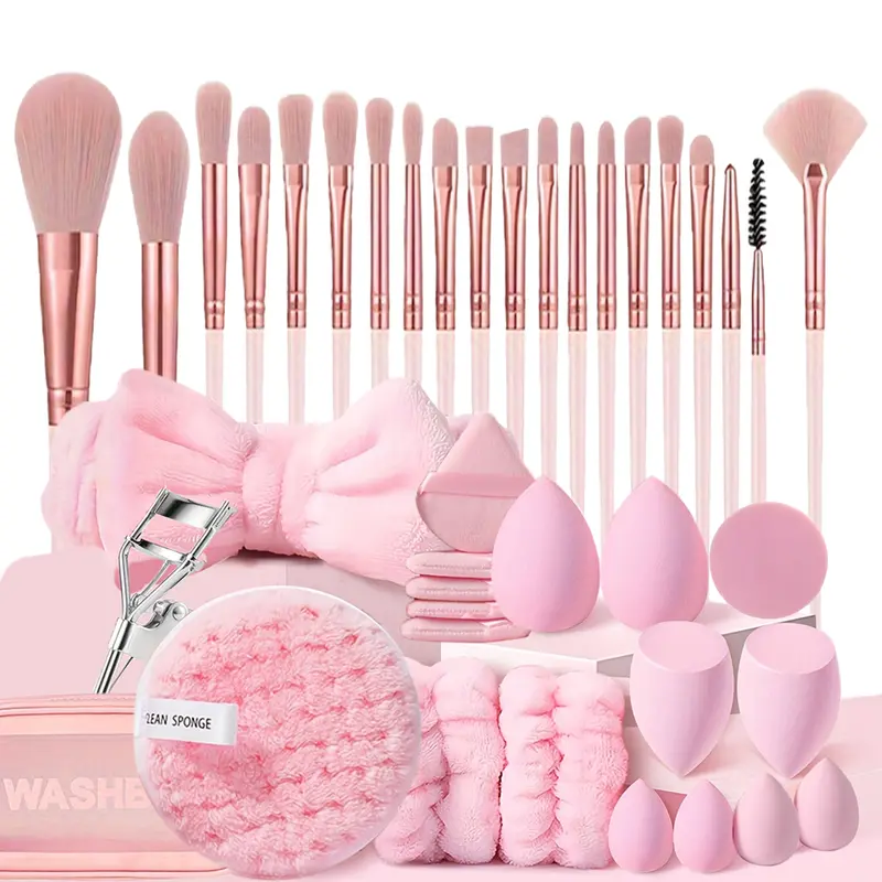 40 or 20 Pcs Makeup Tool Set with Box - Soft Bristles for Perfect Blending, Gift Packaging, Complete Makeup Set for Teens/Adults