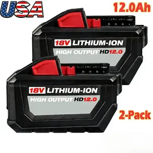 Tool-NEW 2PACK 12.0Ah For Milwaukee For M18 18V Extended Capacity Battery 48-11-1860