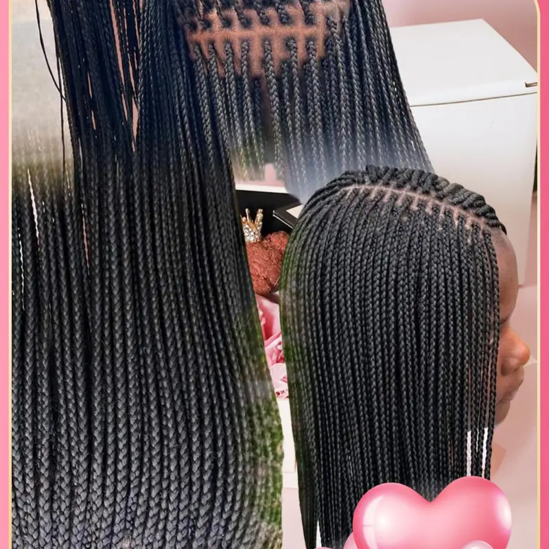 Goddess HD Full Lace Handmade Wig, Lace Braiding Wig, Unique Braided Synthetic Hair for African Women, 200% Density Long Hair, Synthetic Material Wigs, 34 Inches