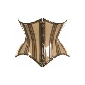 Lavish Mocha Clear Curvy Underbust Waist Cincher Corset