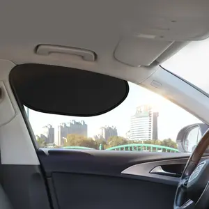 2 Pack Car Side Window Sunshade Summer Essential Driver Seat Shade Static Cling No-Trace Easy Install Removable Washable Breathable Light Not Blocking Visibility Heat Insulation UV Protection Interior Protection Side Window Curtain Car Window Shades