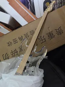BadAss Acrylic Transparent Electric Guitar solid Maple Neck