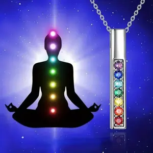 Rainbow Chakra Necklace, Metal Jewelry, Multi-Purpose Fashion Accessory, Ideal Gift for Christmas & Birthdays, Home Decor
