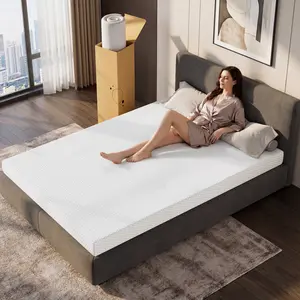 Gel Memory Foam Mattress, Bedroom Mattress,Breathable Mattress, Glass Fiber-Free, Effectively RelievesPressure, Perfectly Balances Softness,6" Available in Twin/TXL/Full/Queen Sizes,Medium Firmness, Compressed Packaging, Easy to Asse washable fabric cover