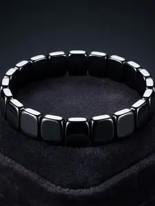 Men's Handmade Magnetic Stone Beaded Bracelet, Beads Bracelets, Adjustable Slider Bracelets, Adjustable Energy Healing Jewelry Gift, Inspirational Valentine's Day Present, High Quality Bracelet