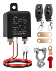 Uncharged 12V 200A ABS Car Battery Switch Disconnect Master - Remote Control Power Kill Cut Off Isolator with Safe and Convenient Design for Easy Battery Management
