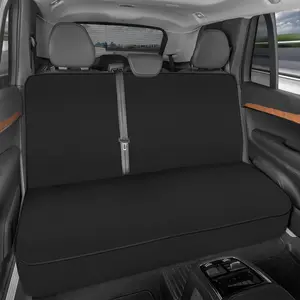 Motor Trend AquaShield Waterproof Rear Split Bench Seat Covers for Trucks Rear Seat Cover Only - Black Car Seat Covers, Back Seat Covers Only - Durable Neoprene Spill Resistant for Kids & Dogs