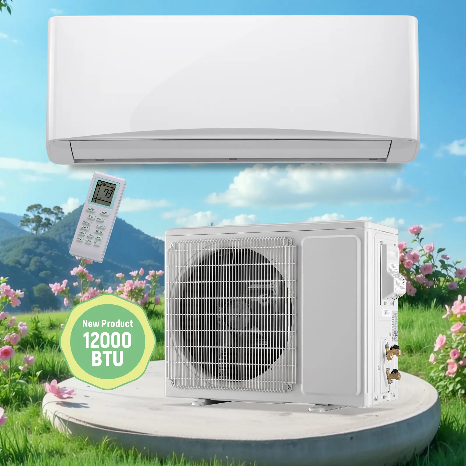 DEMULLER 12000BTU/9000BTU Mini Split Air Conditioner & Heater with AHRI Certified 115V/230V Split AC Units Versatile Cooling & Heating System