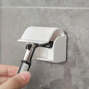 1pc Organize Your Shower Organizing with a Hangable Razor Hanger and Electric Toothbrush Holder Bathroom Restroom Accessory!