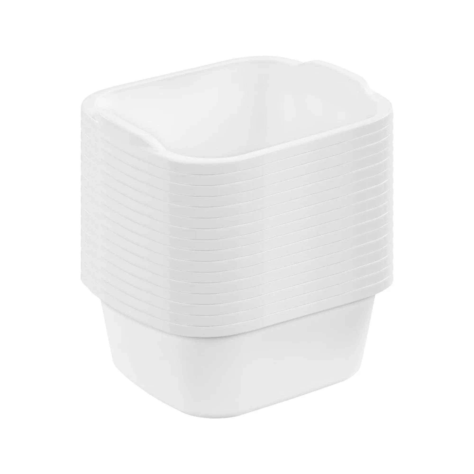 Sterilite Durable Reinforced Plastic 12 Quart Kitchen Dishpan, White (16 Pack)