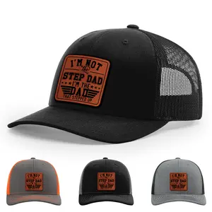 Father’s Day Gift, I’m Not the Step Dad, I’m the Dad That Stepped Up Hat, 112 Style Trucker Leather Patch Hat