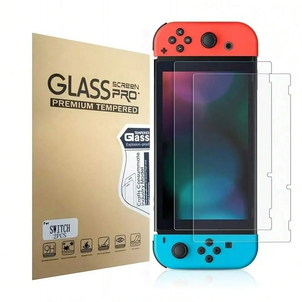 TOOUEE 1 pack/2 packs Switch/switch oled Accessories Screen Protector Tempered Glass Premium HD Clear Anti-Scratch Protection Screen Protector for Nintendo Switch/switch oled Installation Protective Shield