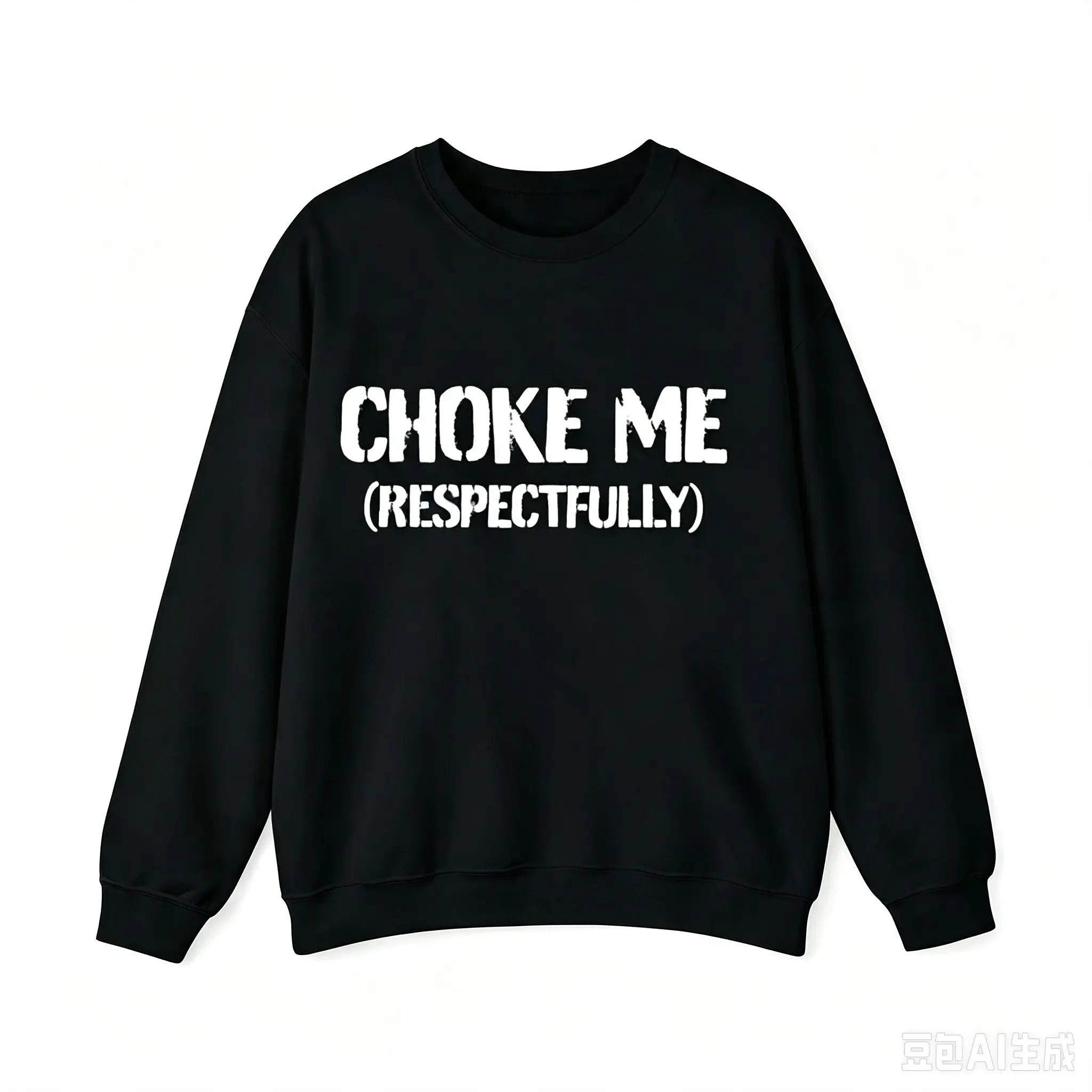 Unisex Funny Choke Me Respectfully Graphic Printed Oversized Casual Hoodie & Sweatshirts, Trendy Long Sleeve Tops For Men Women