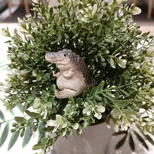 Handmade Clay Alligator Tea Pet Ornament, Manual Tea Ceremony Toy, Attracts Wealth Tea Table Gift, Elegant Tea Accessories