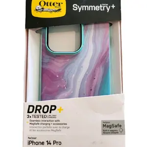 OtterBox Symmetry Series Case for iPhone 14 Pro - Purple and Blue, 3x Tested, Megafault Charging, MagSafe Accessory, Drop Design