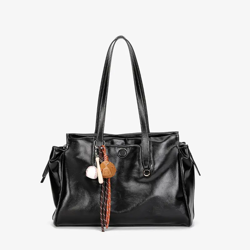 Women's Genuine Leather Tote Bag - Casual Fashion, Daily Commuter, All-Match, Large Capacity, Zipper, Adjustable Strap, Double Handle, Hangable, Shoulder-Hand Dual-Use for Work, Outdoor Use， tote bag for women