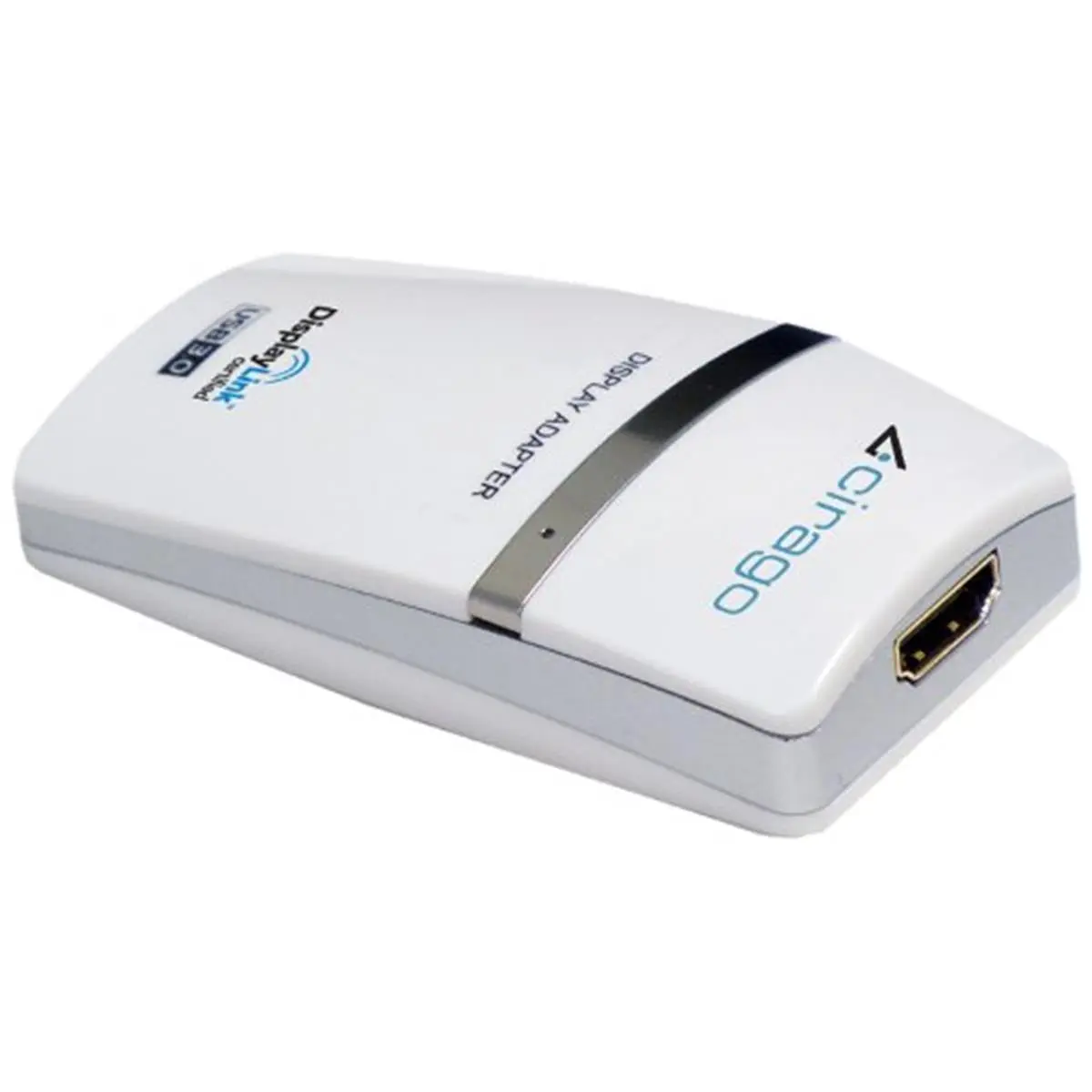 CIRAGO UDA3000 USB 3.0 to HDMI-DVI Digital Display Adapter (White) - DisplayLink Certified, 6-Port USB Accessory for Multi-Display Setup, HD Output, Video Stream, 2048 x 1152 at 32-Bit Color