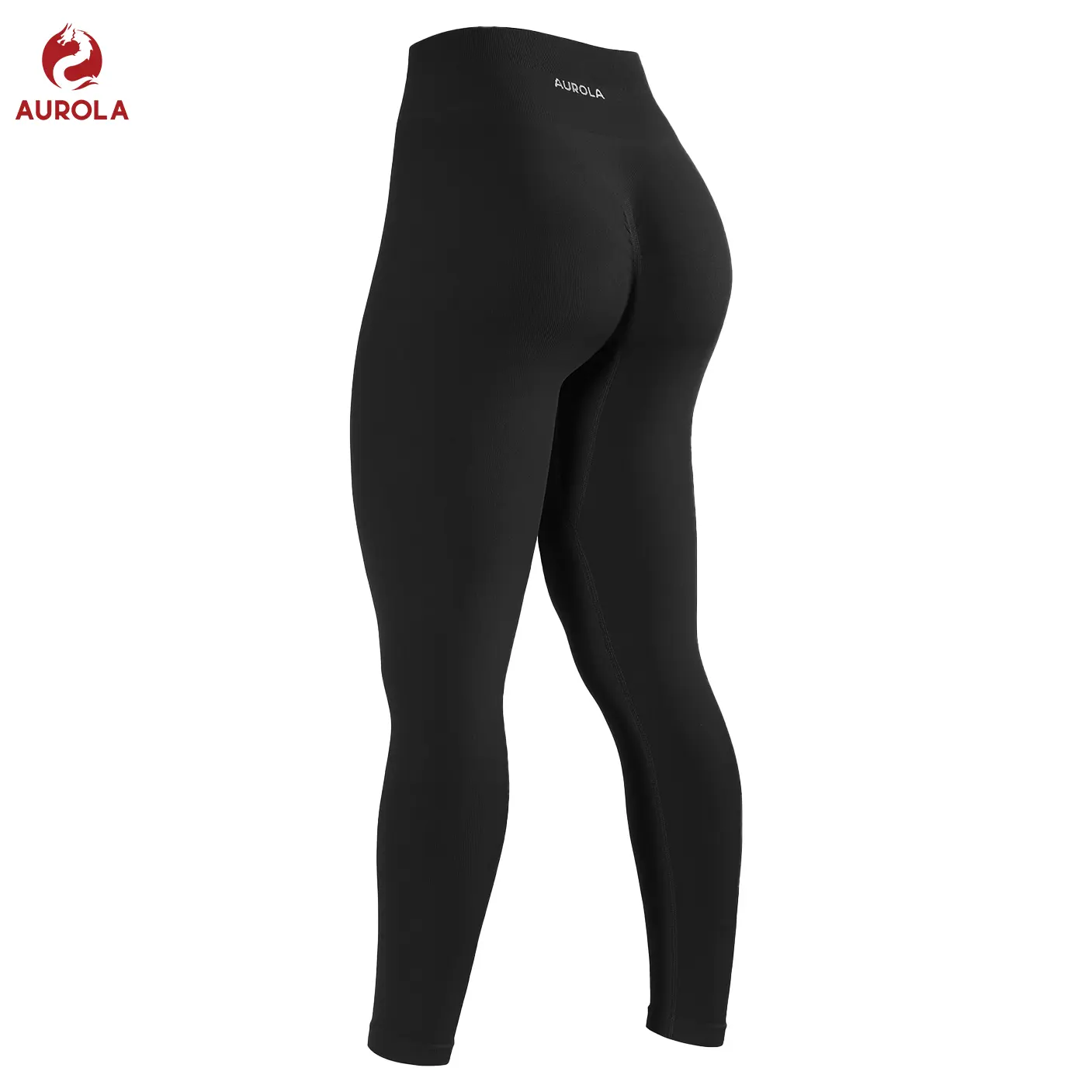 AUROLA Power Workout Leggings for Women Tummy Control Squat Proof Ribbed Thick Seamless Scrunch Active Pants summerwins