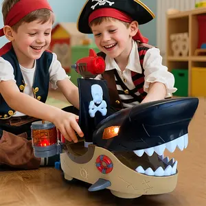 Children's educational pirate ship toys,pirate toys，Electric glidingpirate ship，pirate toys for kids 3-5，pirate ship，kids pirate accessories，baby crawling toys，Christmas gift