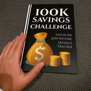 100k Savings Challenge Book: The Ultimate Guide to Save $100,000 with Fun and Easy Tracking, Financial Tracker, Goal Tracker, Money Management Planner, Personal Finance Planner, Savings Challenge Organizer