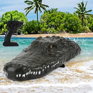 Remote Control Crocodiles Toy, 2.4G Anti-interference Simulation Animal Wireless Remote Control Boat, Outdoor Water Toy, Remote Controller Excluding 2 AA Battery