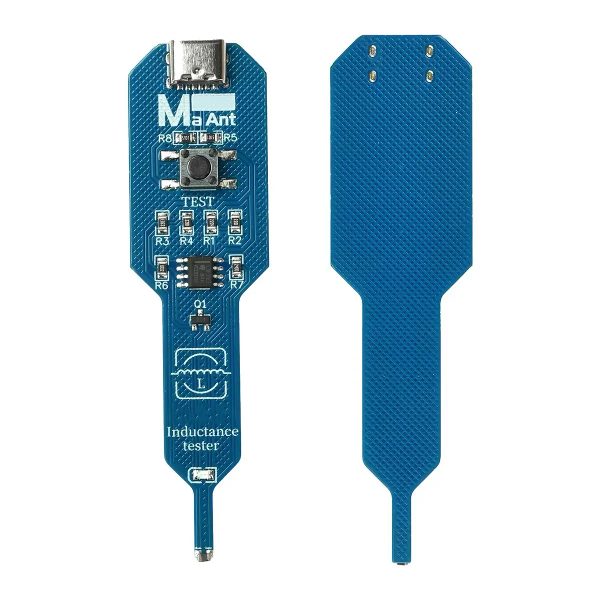 Type-C Inductance Tester Motherboard Coil Tester Electronic Circuit Board Inductor Detector for Phone Motherboard Component Repair Electromagnetic Induction Quick Fault Check Tool Inductance Checker MAANT M093B