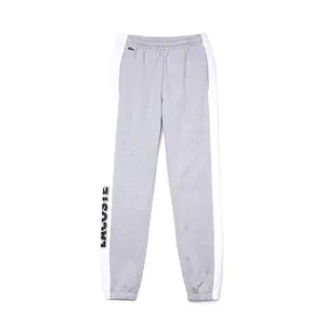 Men's Lacoste Silver Chine/White Sport Bicolour Fleece Jogging Pants Men's Lacoste Silver Chine/White Sport Bicolour Fleece Jogging Pants