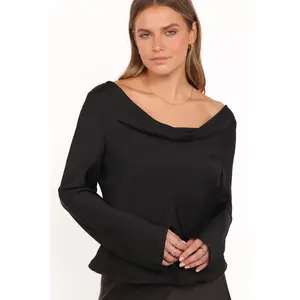 Vinita Long Sleeve Top - Black