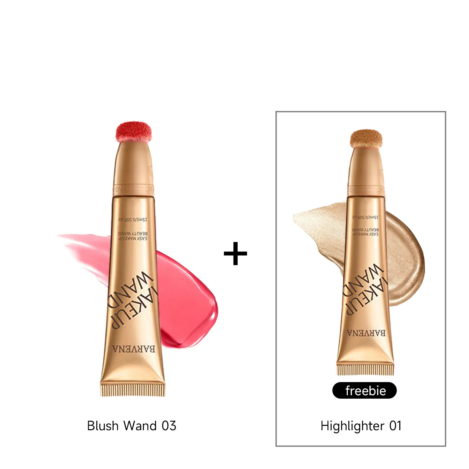 3-in-1 Cream Makeup Stick Set with Blush, Highlighter & Contour for a Smooth, Dewy Radiance - Lightweight, Long-Lasting Formula with Buildable Pigment