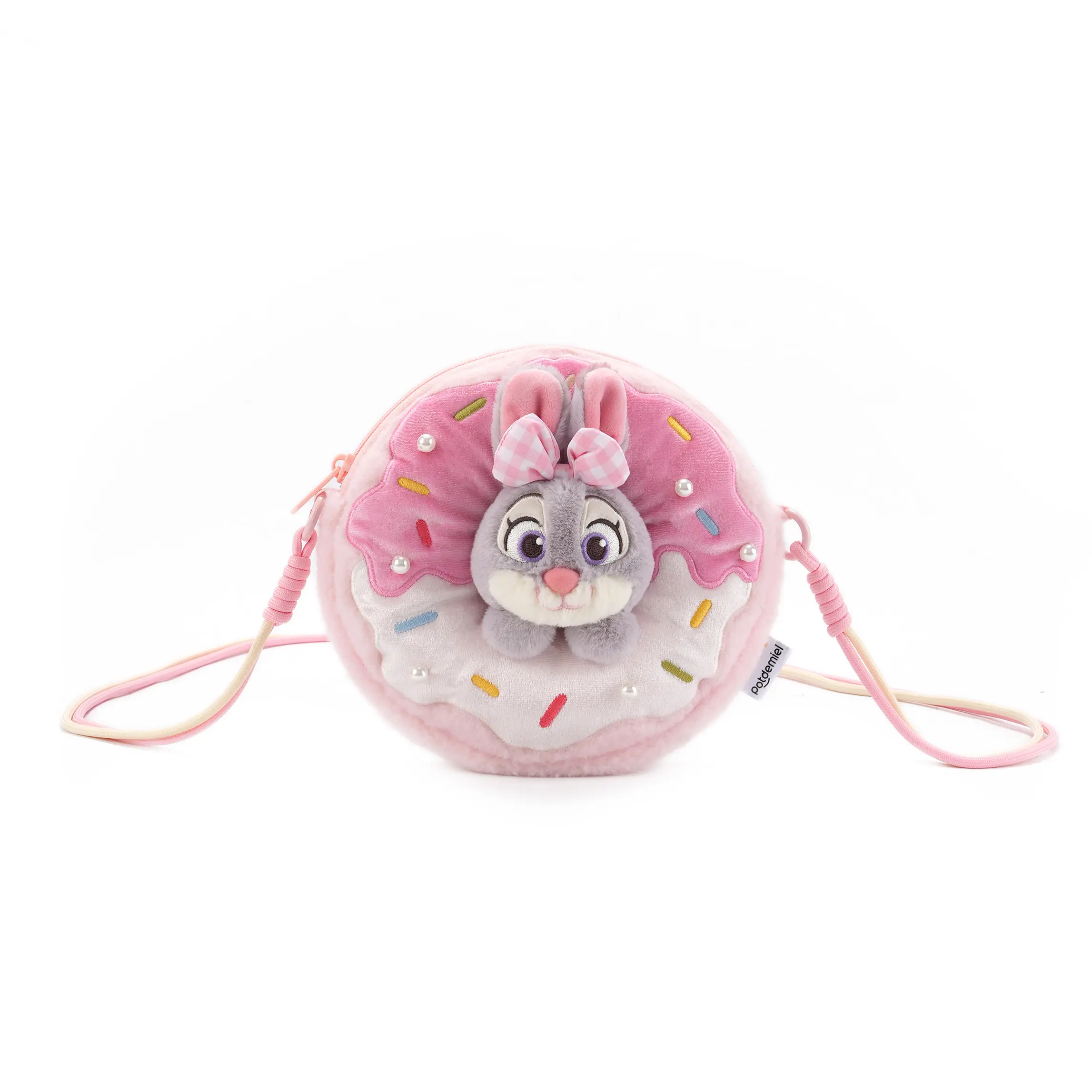 MINISO x Disney Zootopia Nick Wilde & Judy Hopps Donut Crossbody Bag | Cute Lightweight Character Shoulder Purse for School, Travel & Everyday Use, Back To School