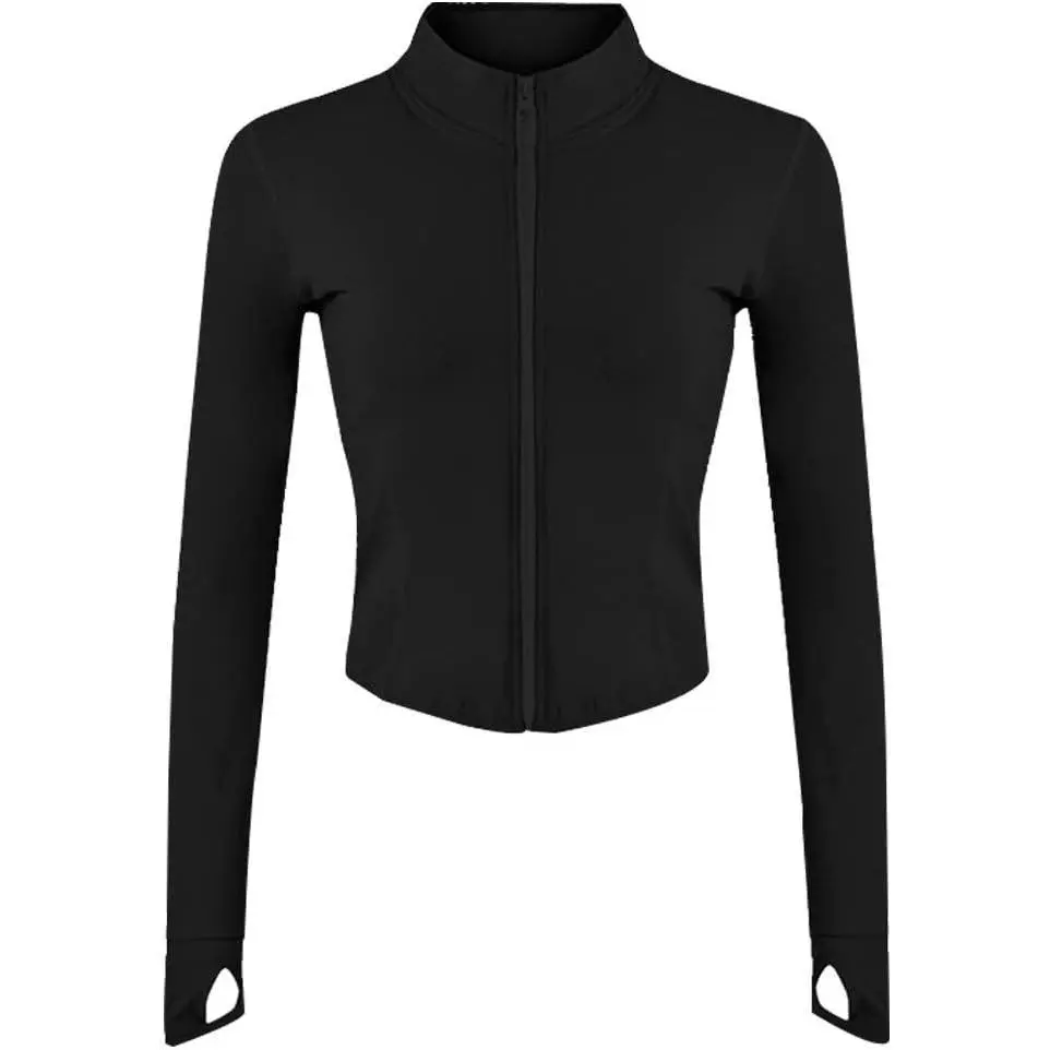 Lviefent Womens Lightweight Full Zip Running Track Jacket Workout Slim Fit Yoga Sportwear with Thumb Holes