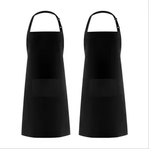Adjustable Apron Set Waterproof Design with Dual Pockets Unisex Chef Cooking Apron, 2-Piece Adjustable Kitchen Apron for Men and Women