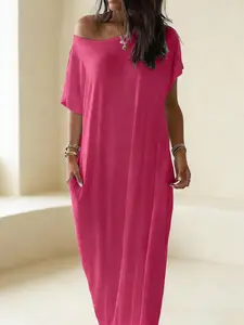 Women's Loose-Fit Long Dress, Casual Home Wear & Sleepwear, Soft Comfortable Fabric, Elegant Victorian Style, Perfect Gift Idea Summer