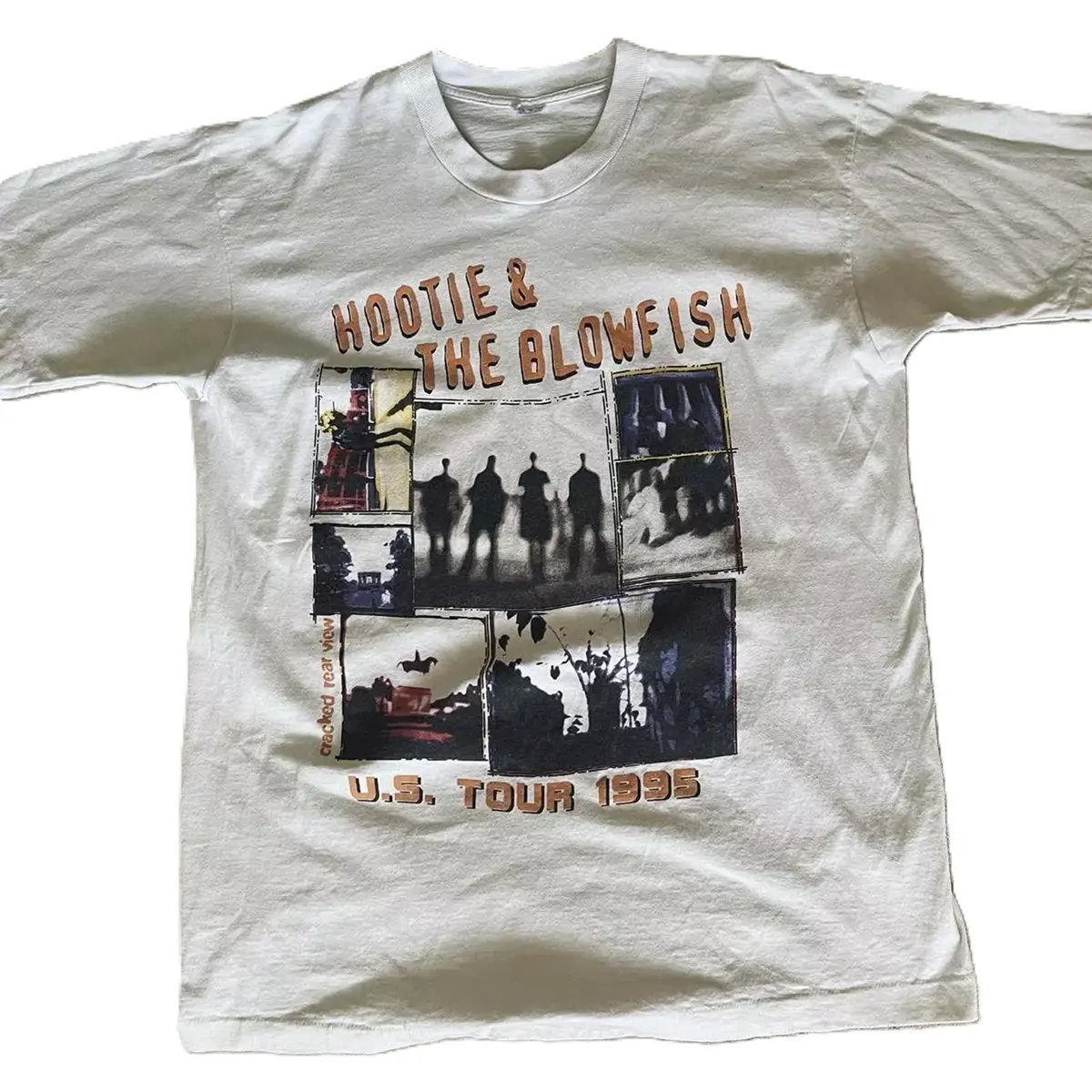 Hootie and The Blowfish US tour Vintage Men's T-shirt Casual Cotton Fabric Menswear Crewneck Top