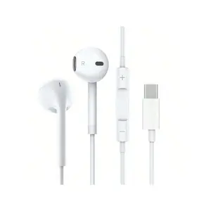 Type-C Digital Decoding Wired Headphones, Noise Canceling Headphone, In-Ear Gaming Earbuds with Noise Reduction, Powerful Bass & Stereo Sound, Clear Voice Call, Colorful Design. Compatible with iPhone 15/16 Pro Max, Samsung A55 FE & Most USB-C