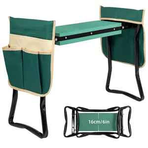 Uten Garden Kneeler Seat with Handles Portable Folding Gardening Stool Kneeling Stool Pad with 2 Bag