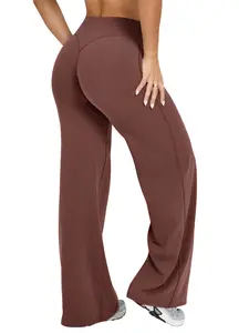 30" Inseam Loose-Fit Casual Straight Leg Yoga Pants for Women (Fits Heights 5'2"–5'4"), High-Waisted Stretchy Buttery Soft Athleisure Fitness Bottoms for Gym, Workouts and Yoga, No-Front-Seam Design Yoga Gym Activewear