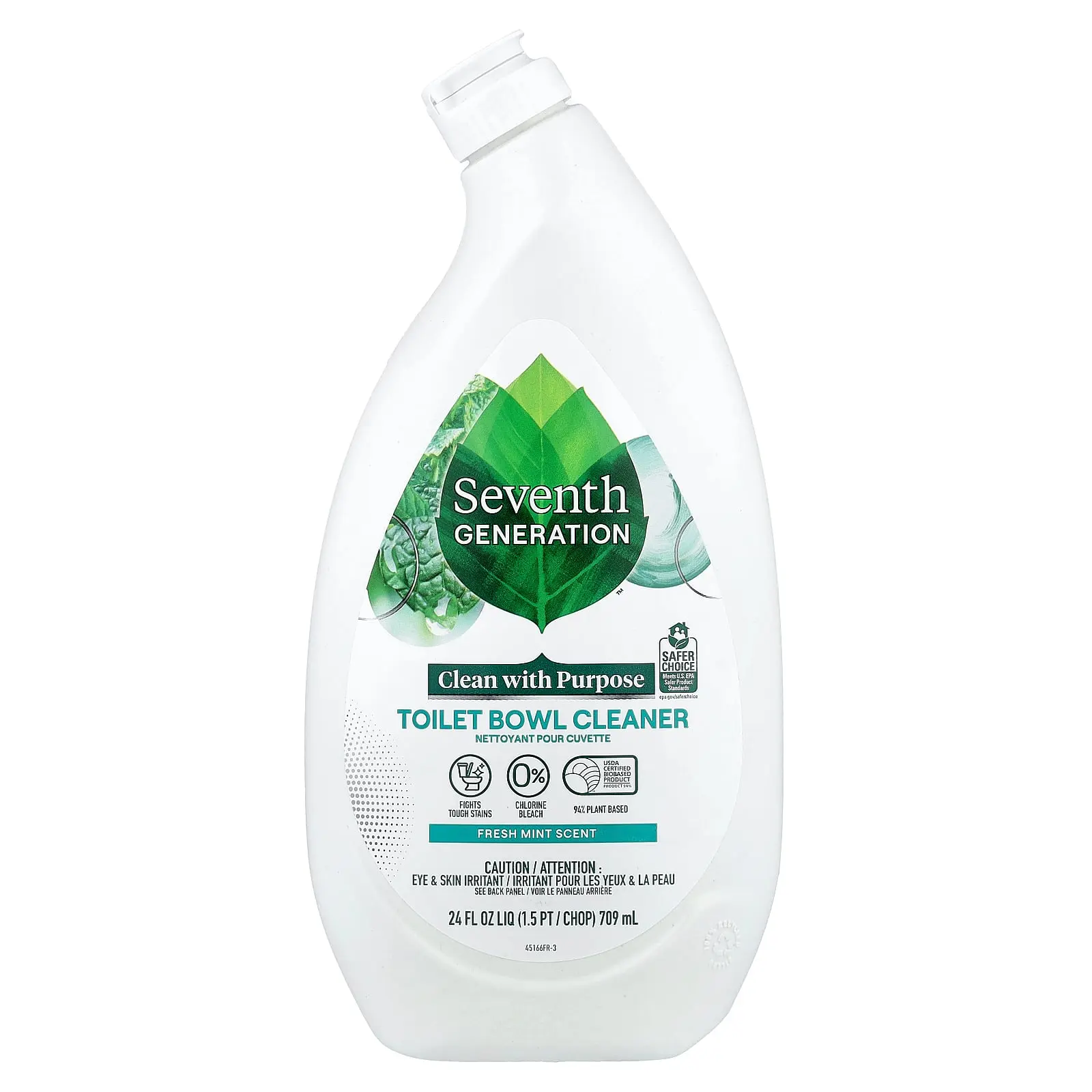 Seventh Generation Toilet Bowl Cleaner, Fresh Mint, 24 fl oz (709 ml)