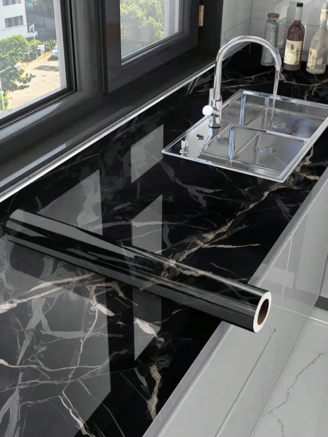 Faux Marble Pattern Self Adhesive Kitchen Contact Paper