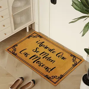 Funny Welcome Hand Hooked Doormat Non-Slip Mat, Home Decor Rugs, Personalized Home Decor for In-Door Kitchen Entrance, Xmas Christmas Decoration & Gift