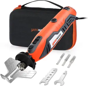 Electric Chainsaw Sharpener Kit with Diamond Bits - High-Yardmaris Speed Chain Saw Sharpener Tool and 3 High Hardness Sharpening Wheels, Angle Attachment & 2 Wrenches for All Chainsaw Chains