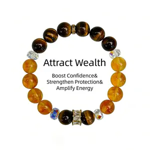 Handcrafted Tiger Eye & Citrine Energy Bracelet – Abundance Alignment Jewelry, Confidence & Protection Citrinel Piece, Intentional Living, Manifestation Accessory, Conscious Luxury Gift