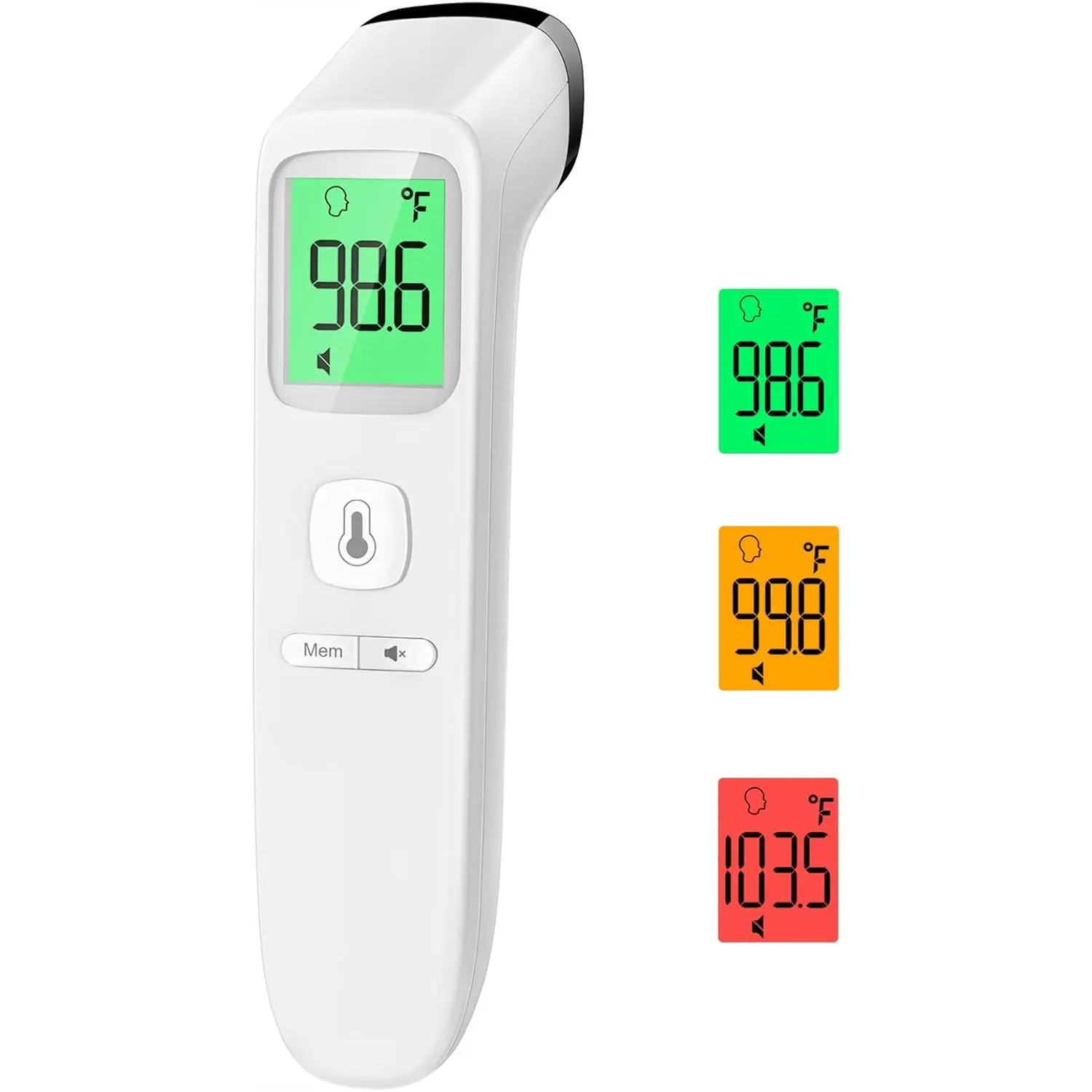 No-Touch Thermometer for Adults and Kids, Accurate Digital Baby Thermometer with Fever Alarm, Silent Mode, Forehead and Object Mode for Home, Baby Care, Family Health and Daily Use
