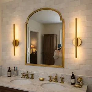 Battery Operated Modern Wall Sconces Lighting, Dimmable Wireless Wall Light 50cm Set of Two with Remote Control, 3 Color Temperatures, Rechargeable LED Wall Sconce for Bedroom, Living Room, Hallway, Night Light