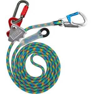 Flip Line Kit 11FT Lanyard Kit with Triple Lock Carabiner Adjuster, Swivel Snap, Positioning Rope for Fall Protection, Arborist, Tree Climbers